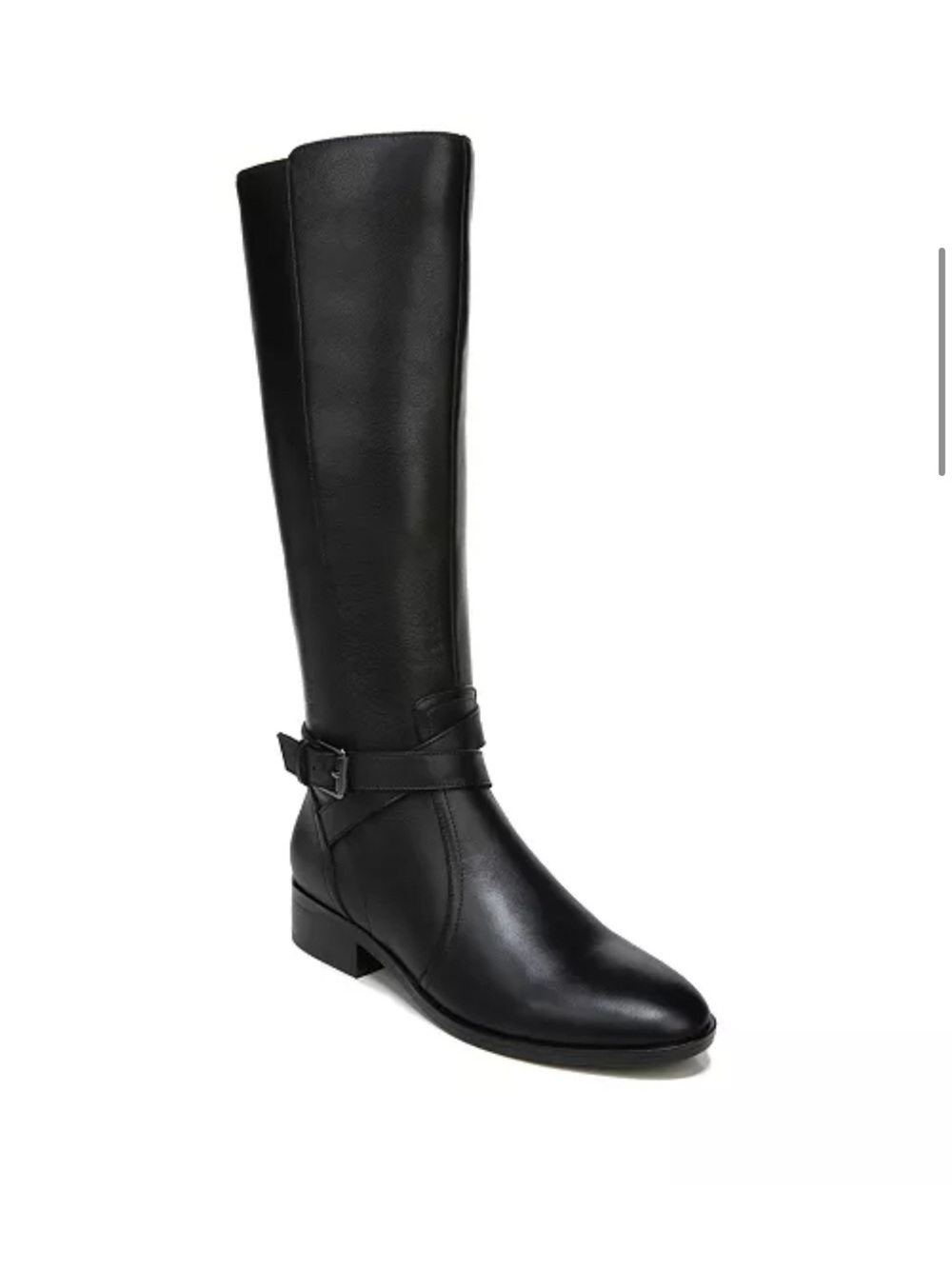 Rena Narrow Calf Riding Boots || Black Leather || Naturalizer